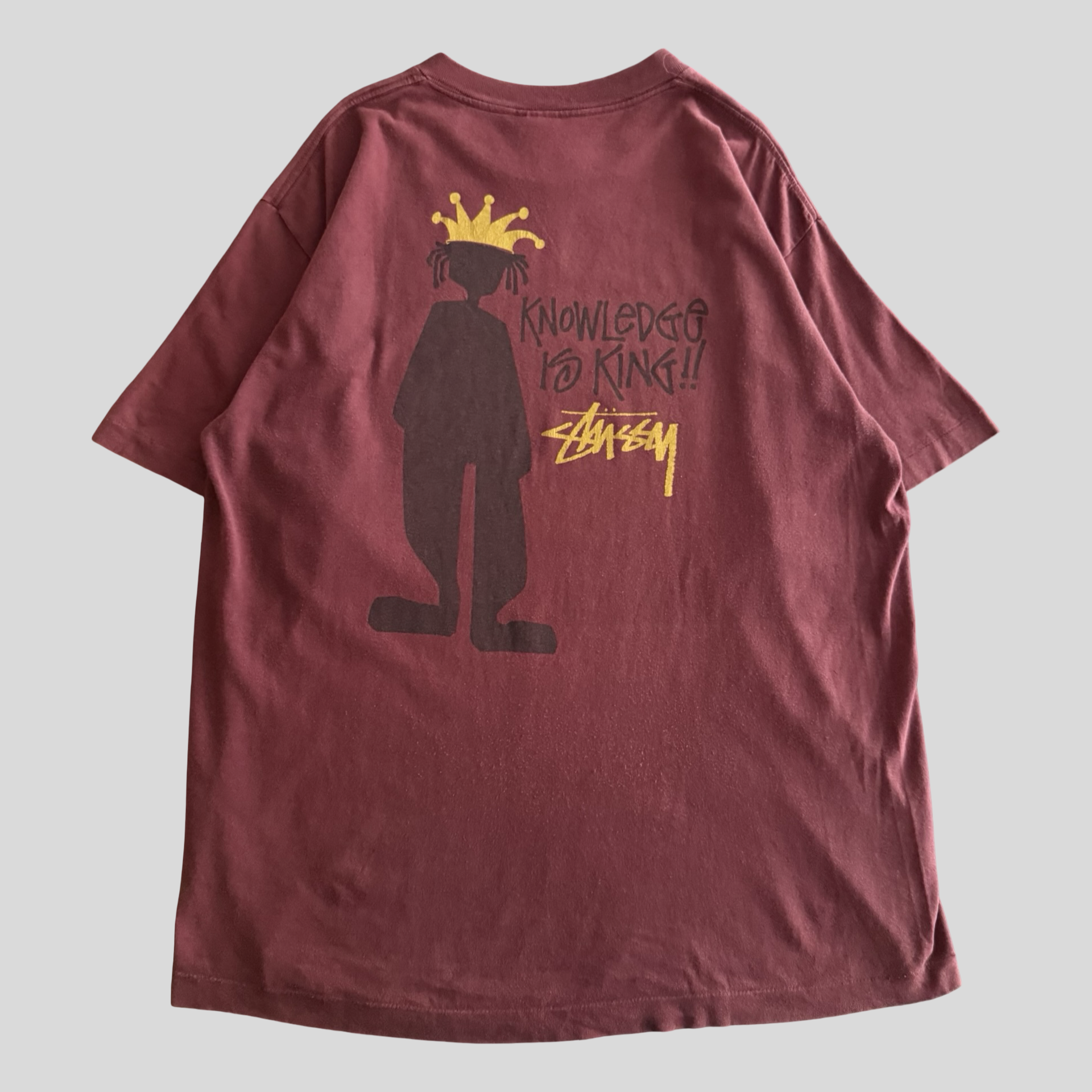 OldStussy Knowledge is King Tシャツ 赤