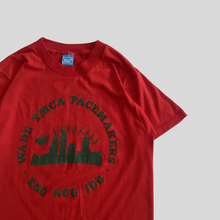 Load image into Gallery viewer, 80s Santa egg nog t-shirt - M/L