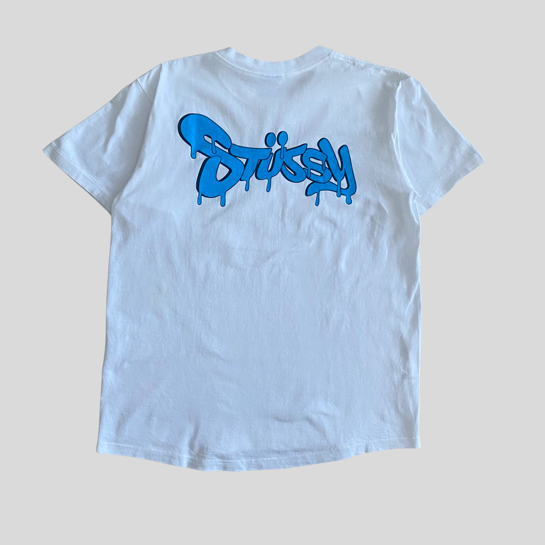 90s Stüssy slime T-shirt - S/M
