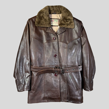 Load image into Gallery viewer, 90s Gatto coat leather jacket - S
