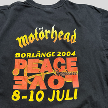 Load image into Gallery viewer, 2004 Motörhead peace love T-shirt - L/XL
