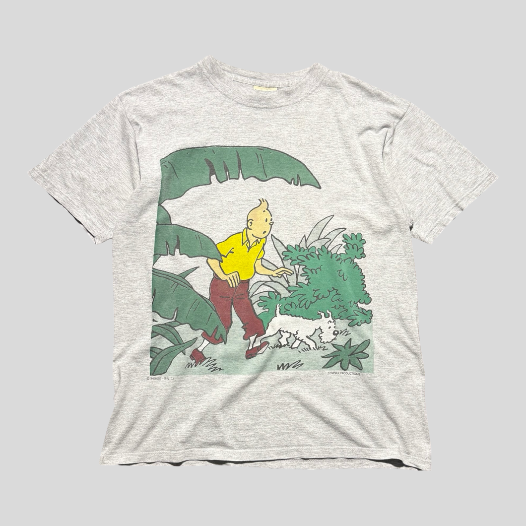 1994 Tintin jungle T-shirt - M