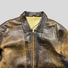 Load image into Gallery viewer, 90s Gatto detriot leather jacket - XL
