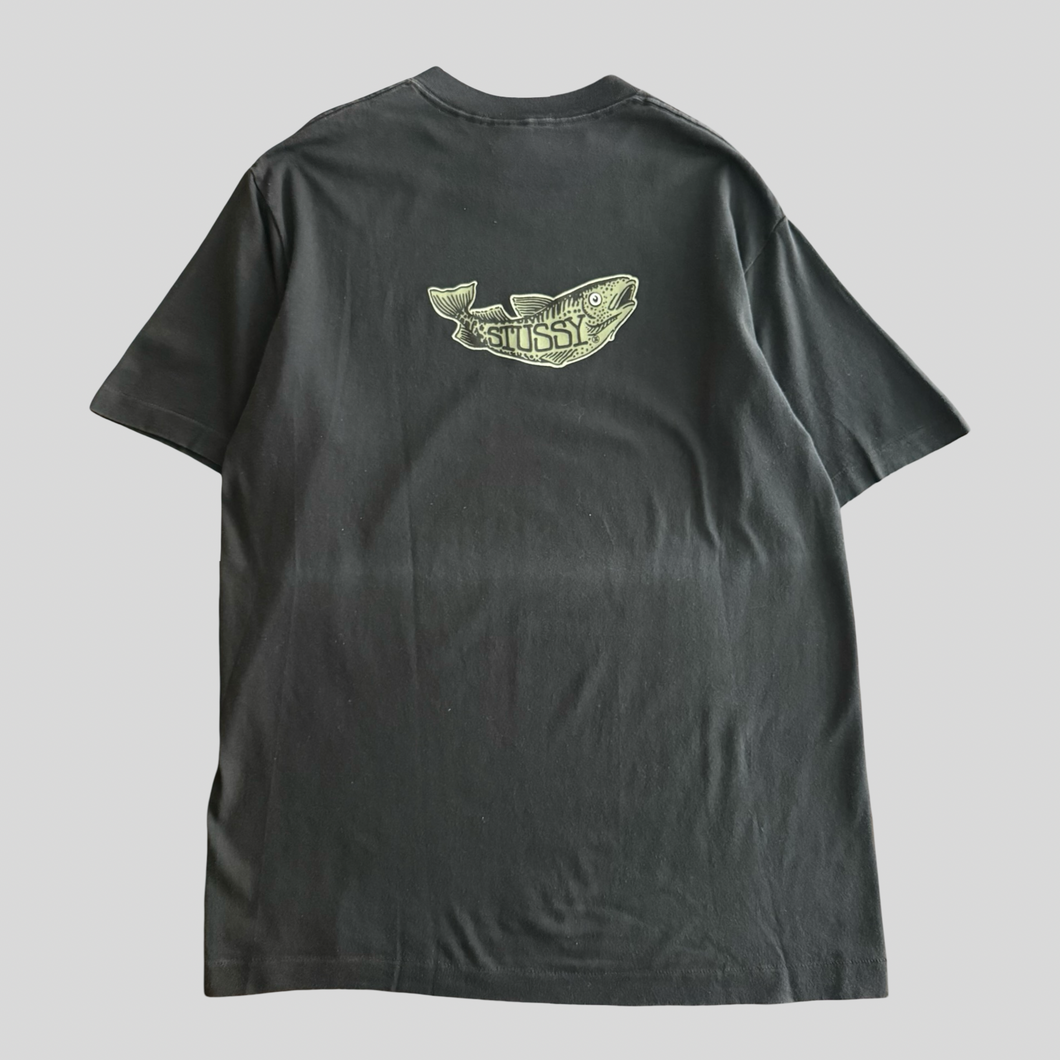 90s Stüssy take bait T-shirt - L