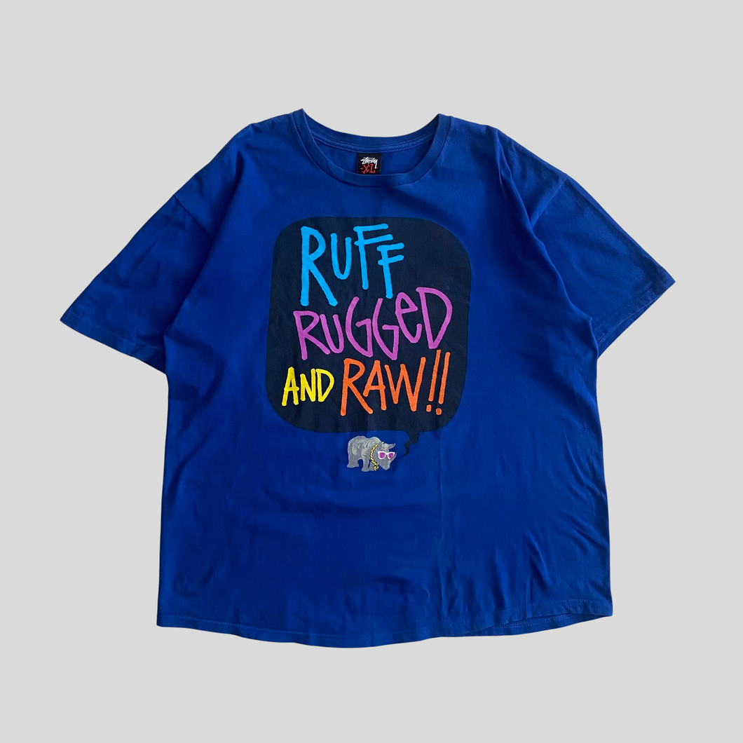 00s Stüssy ruff t-shirt - XL