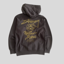 Load image into Gallery viewer, 2010 Stüssy 30 year anniversary world tribe zip up hoodie - M
