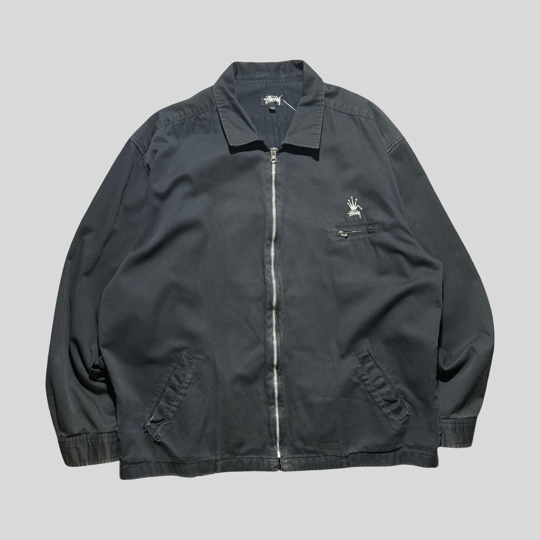 80s Stüssy crown zip work jacket - XL