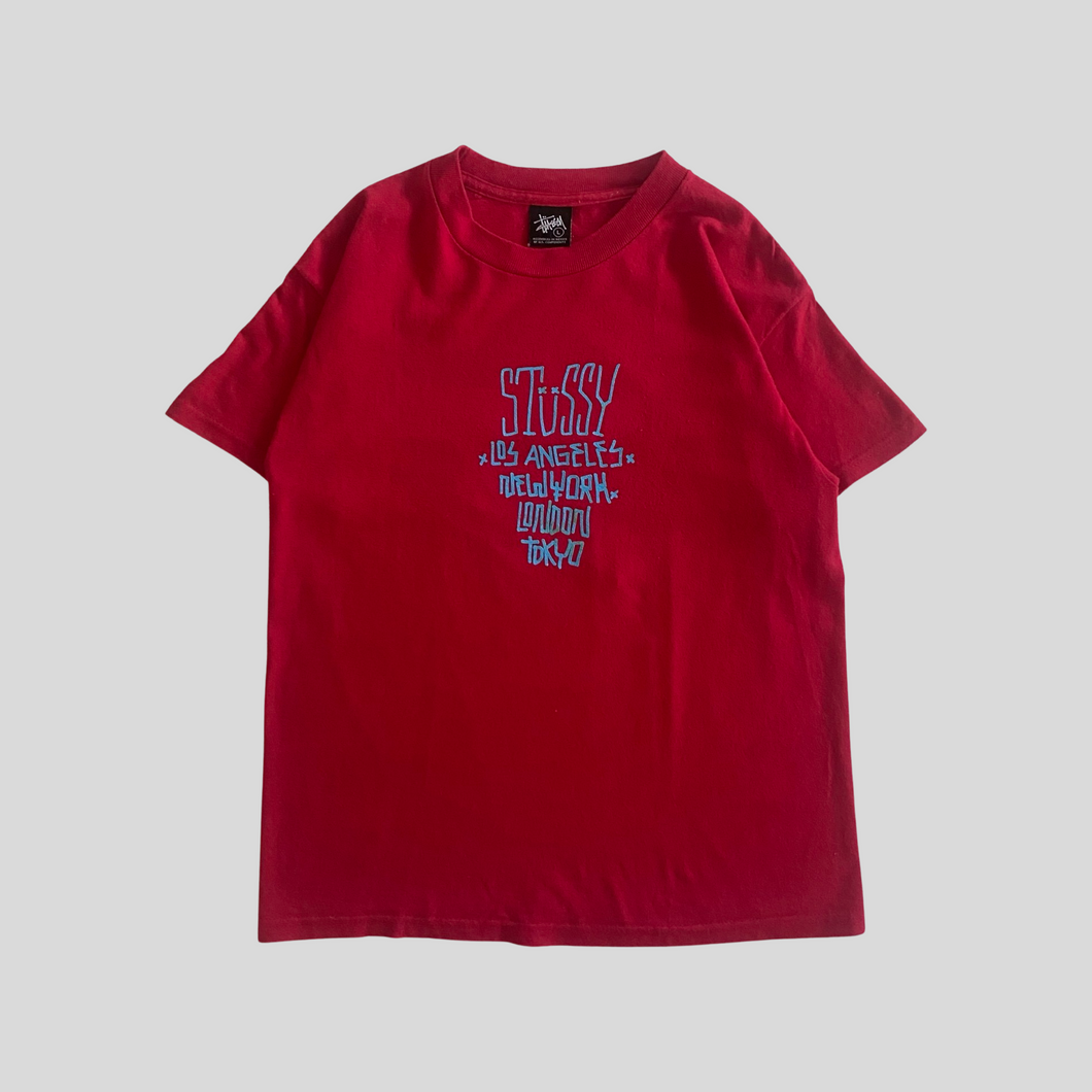 00s Stüssy tribe T-shirt - XS