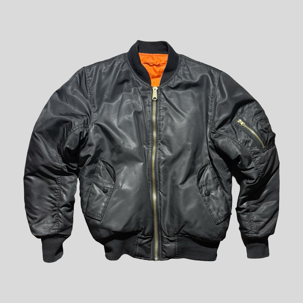 90s MA-1 reversible bomber jacket - S