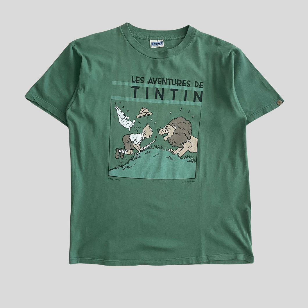 1992 Tintin adventures t-shirt - L/XL