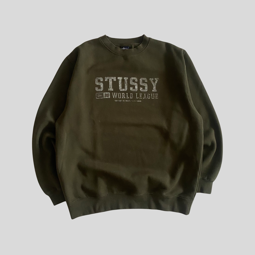 00s Stüssy world league sweatshirt - L