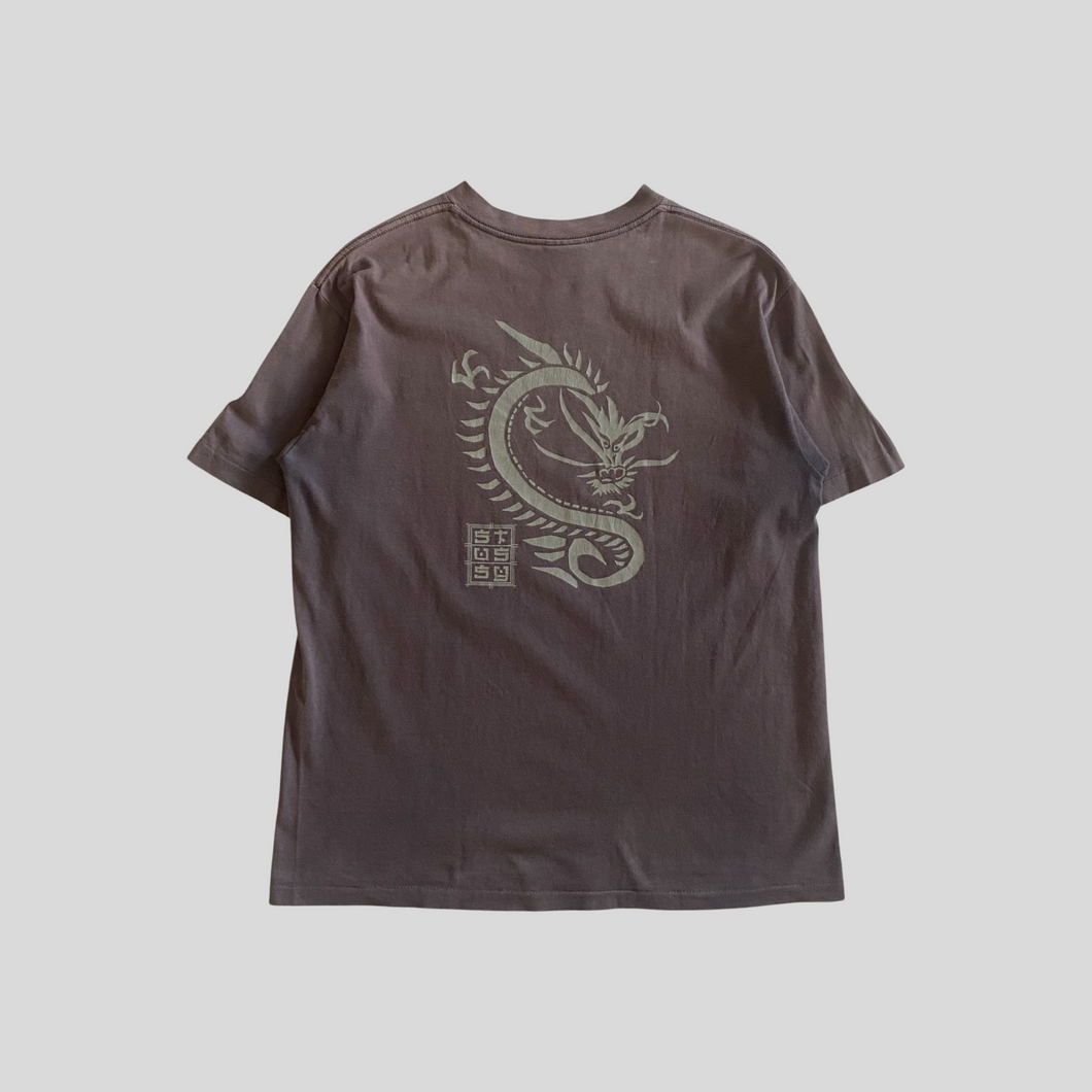 90s Stüssy dragon T-shirt - M