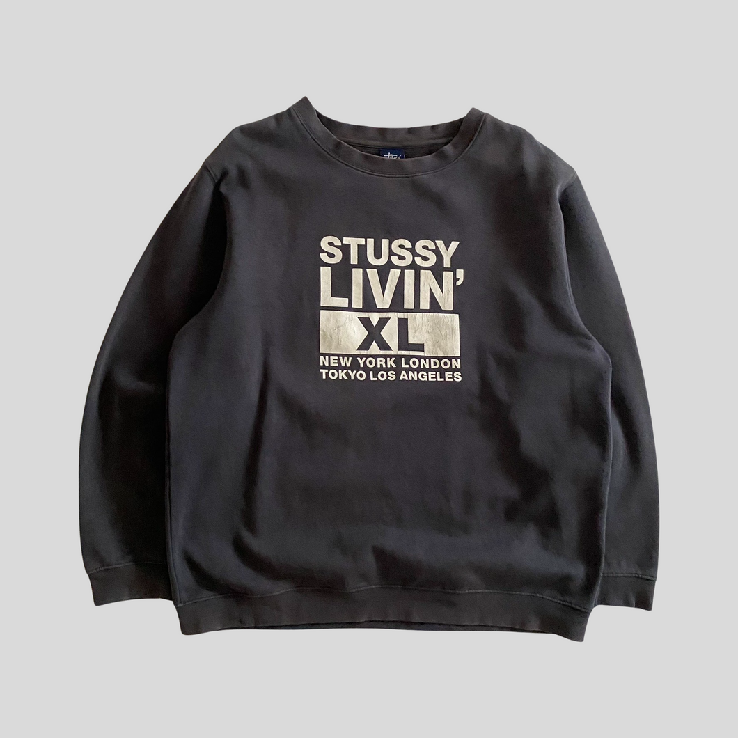 90s Stüssy livin sweatshirt - L