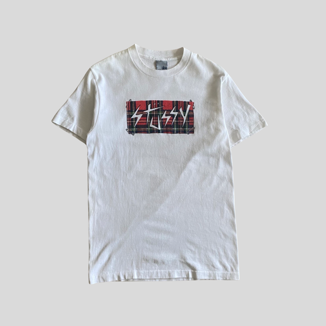 90s Stüssy checkered t-shirt - S