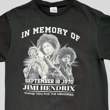 Load image into Gallery viewer, Jimi Hendrix memory T-shirt - L
