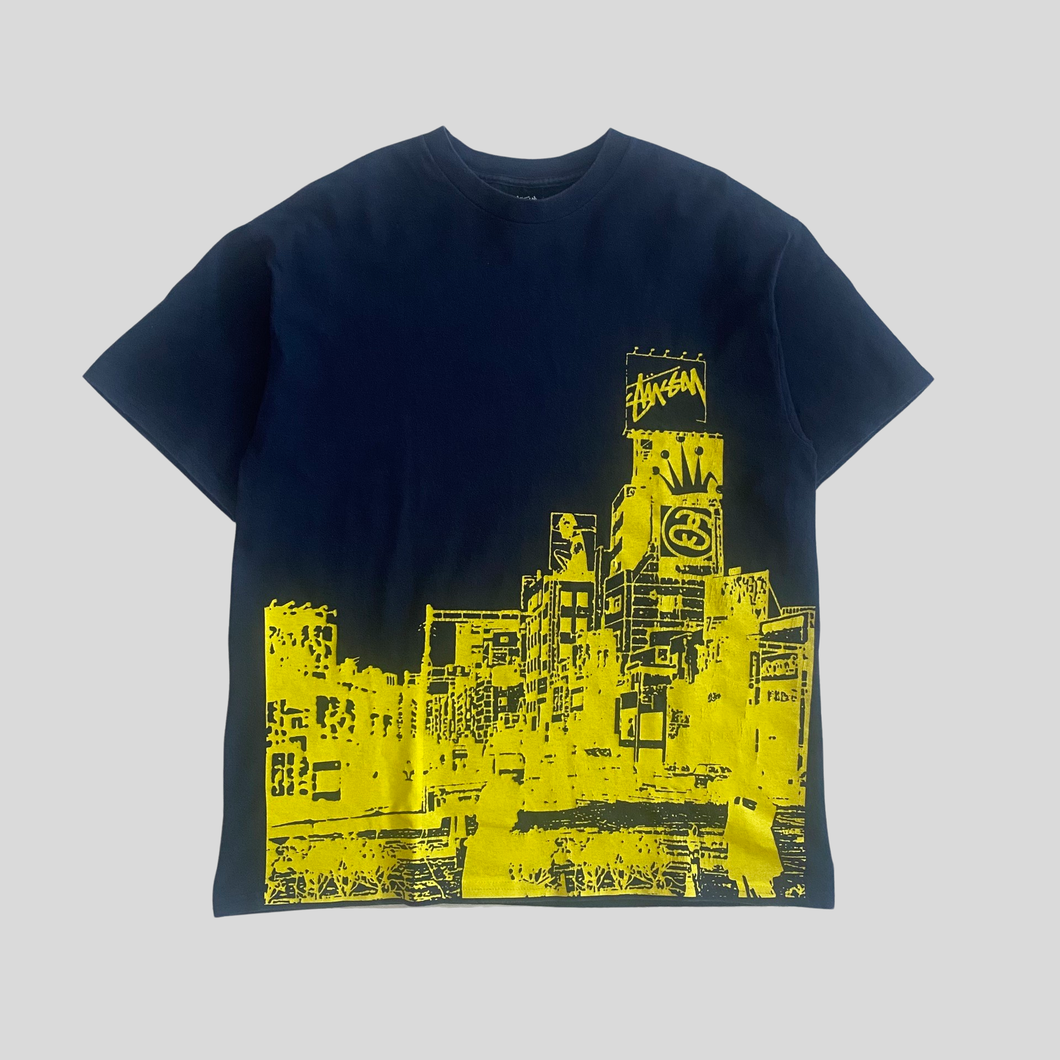 00s Stüssy city T-shirt - L