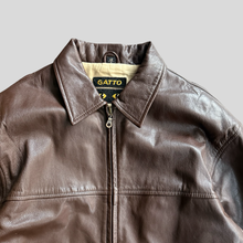 Load image into Gallery viewer, 90s Gatto detriot leather jacket - S/M
