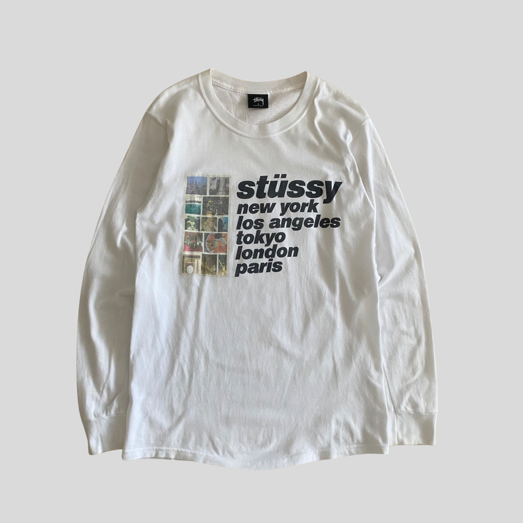 00s Stüssy city long sleeve T-shirt - S