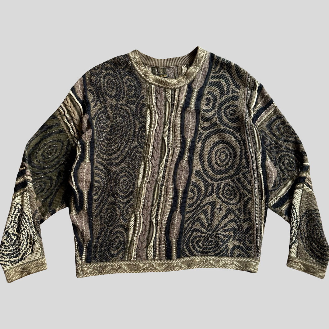 Kapital coogi knit sweater - M
