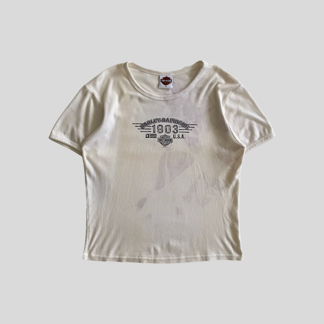 2002 Harley Davidsson crop top T-shirt - XS/S