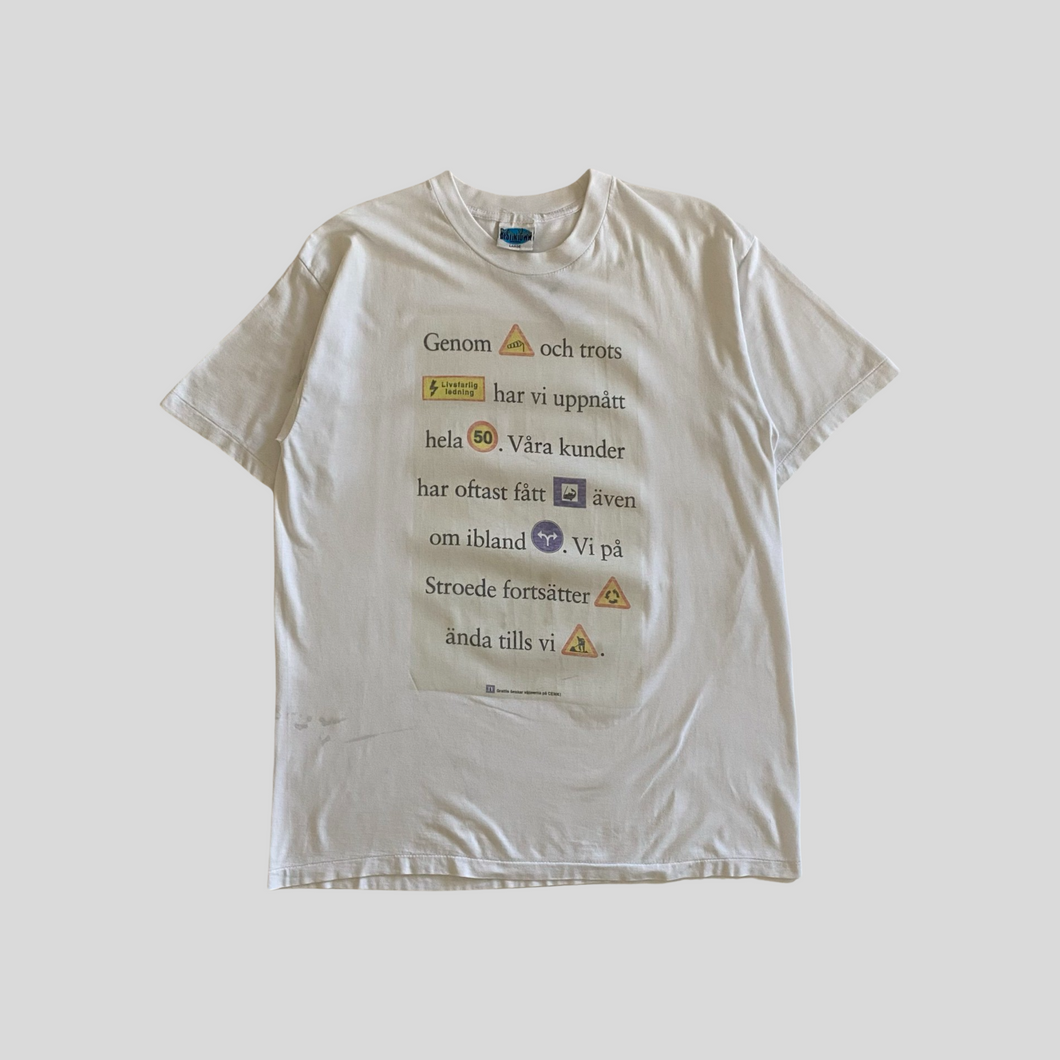 90s vägskyltar T-shirt - L