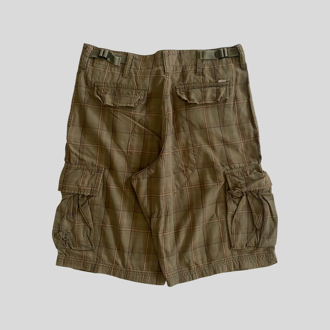 00s Stüssy checkerd cargo shorts - 30
