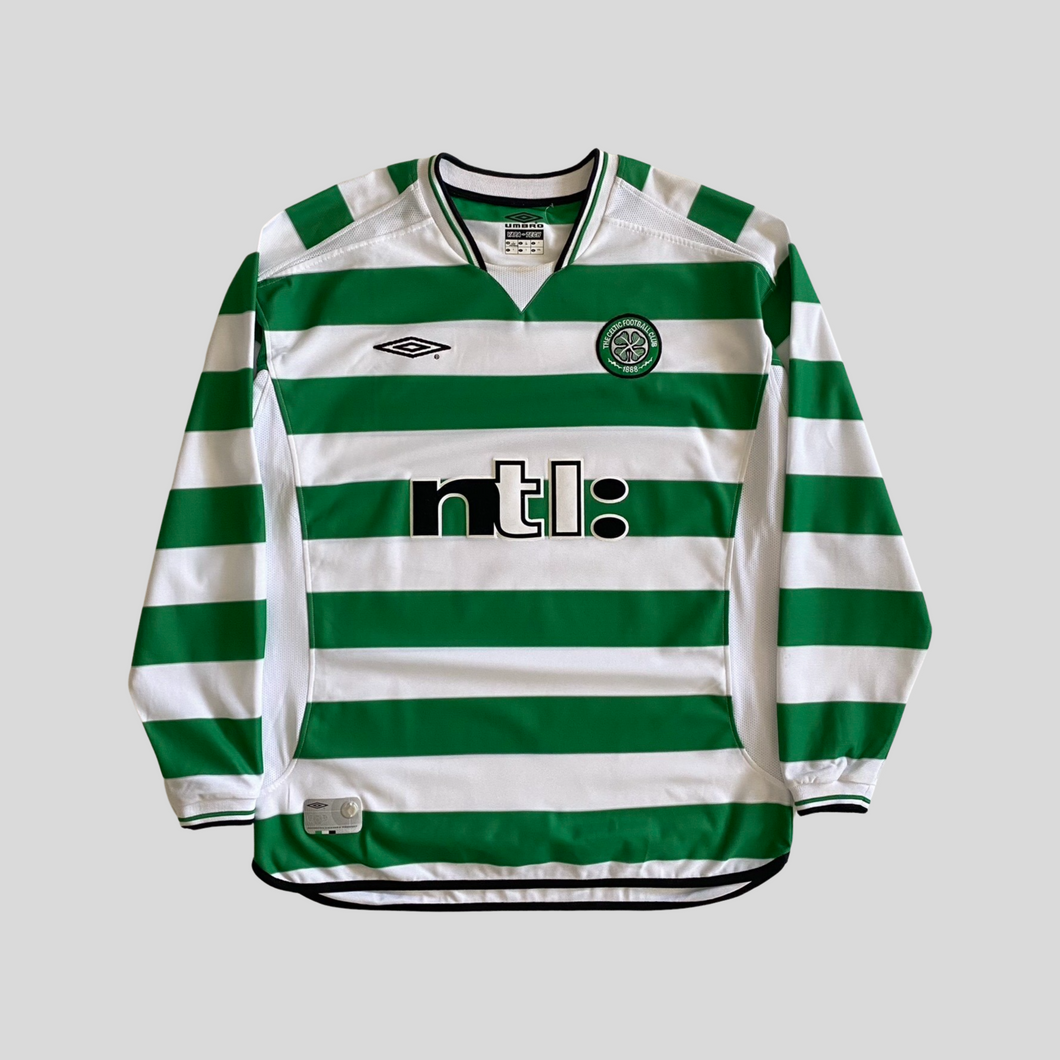 2001-02 Celtic home long sleeve jersey - L/XL