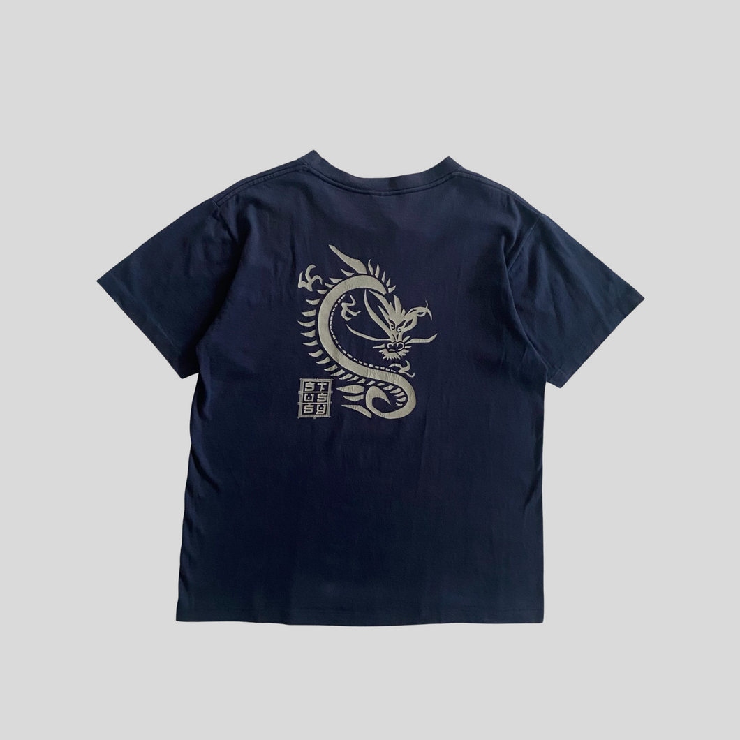 90s Stüssy dragon T-shirt - M