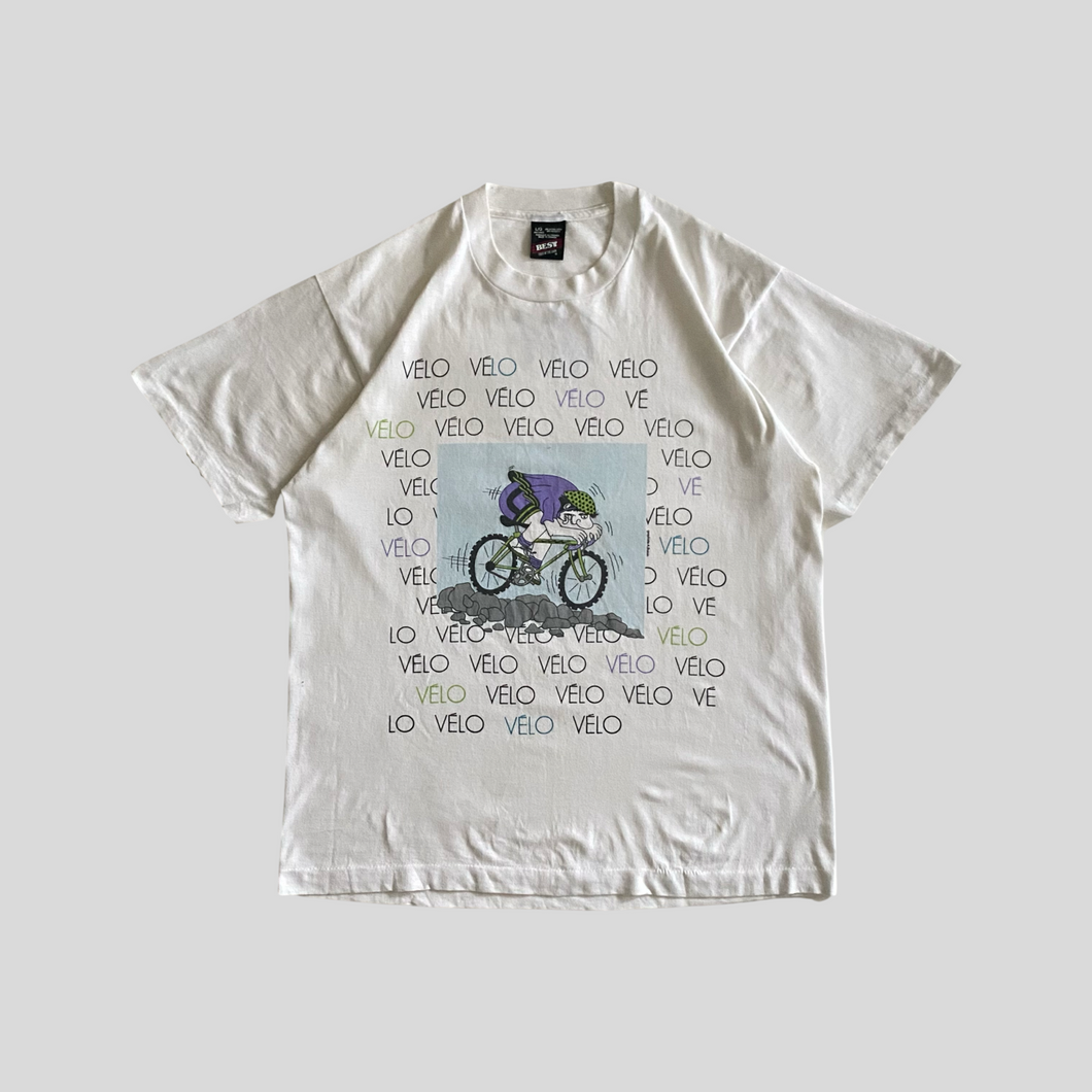 90s Velo bike T-shirt - L