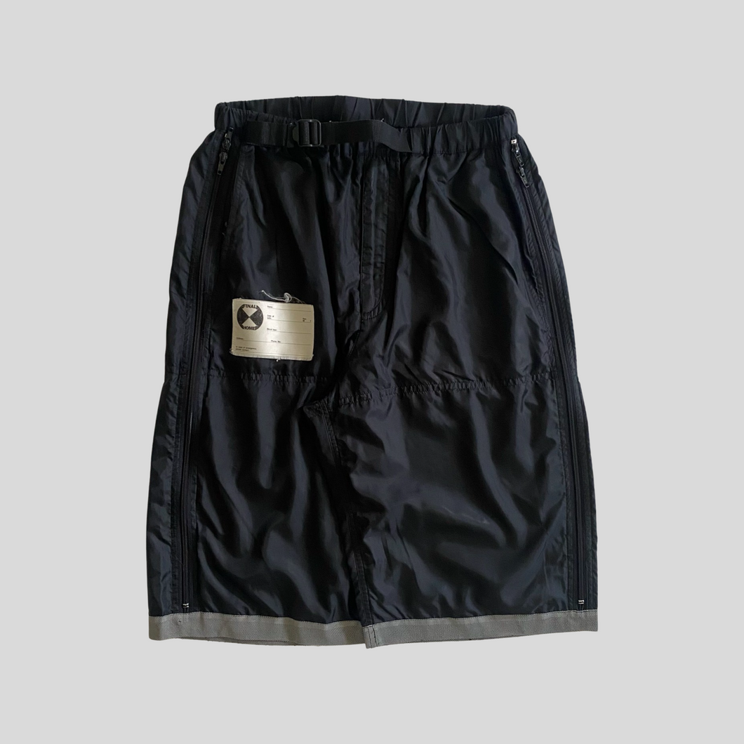 90s Final home survival zip shorts - L